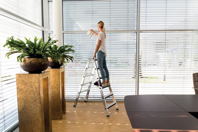 Produktbild Günzburger Aluminium Stehleiter relax step beiidseitig begehbar 2 x 5 Stufen