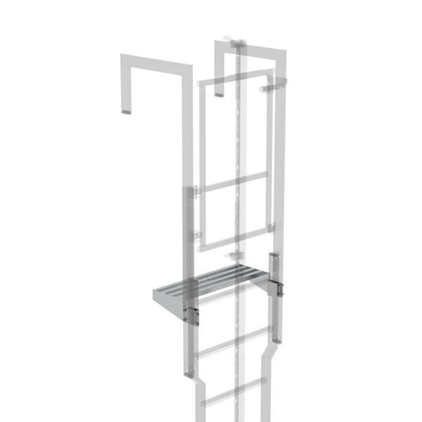 Produktbild Günzburger Ausstiegstritt Sicherungstür Edelstahl Spaltmaß 150 für Steigleitern