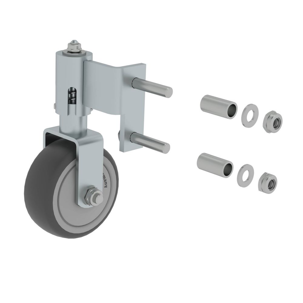 Produktbild Günzburger Federrolle für Stufenleiter Lenkrolle links Durchmesser 80 mm