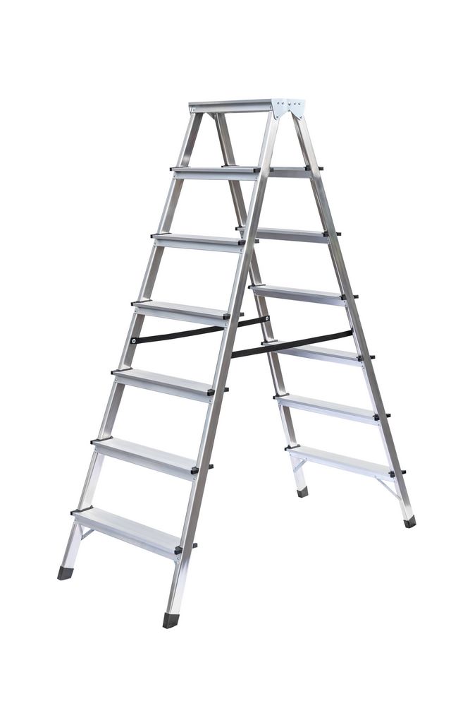 Produktbild Günzburger Stehleiter beidseitig 7 Stufen 1,5 Meter