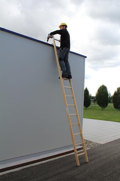 Produktbild Günzburger Holz Anlegeleiter mit 14 Sprossen