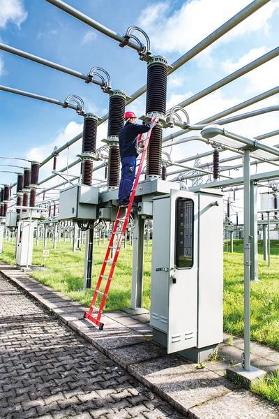 Produktbild Günzburger Kunststoff Anlegeleiter mit Standtraverse 12 Sprossen