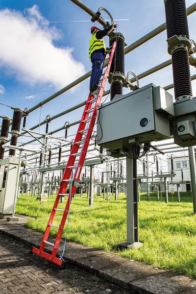 Produktbild Günzburger Kunststoff Seilzugleiter mit Standtraverse 2 x 12 Sprossen