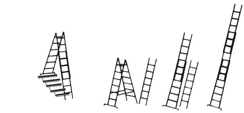 Produktbild Günzburger Aluminium Mehrzweckleiter Stabile mit Nivello Traverse 3 x 10 Sprossen bild 4