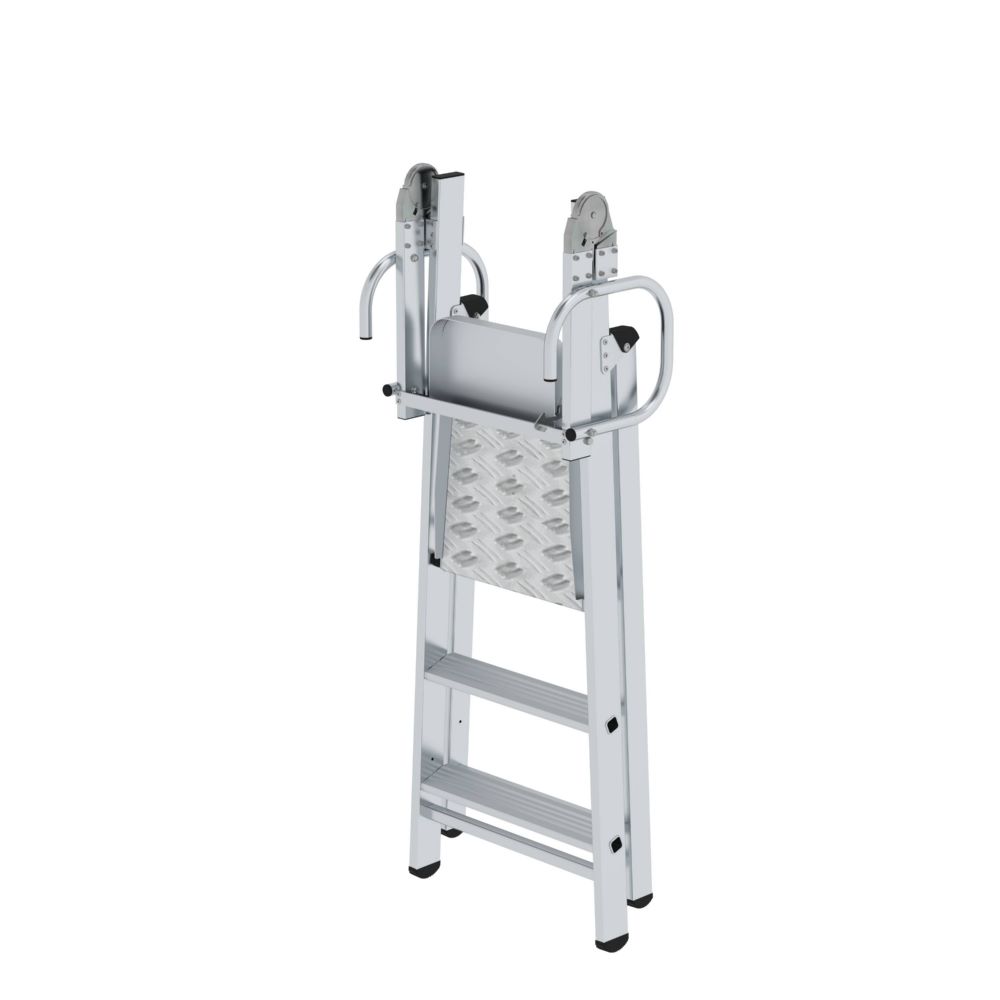 Produktbild Günzburger Plattformleiter steckbar mit klappbaren Griffen Aluminium bild 2
