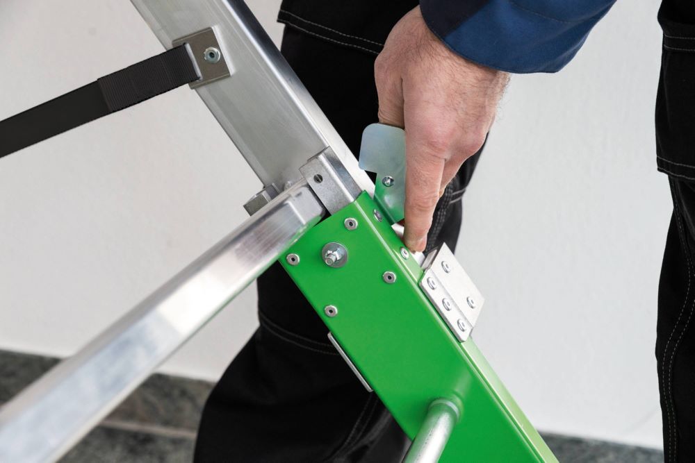 Produktbild Günzburger Plattformleiter steckbar mit klappbaren Griffen Aluminium bild 4