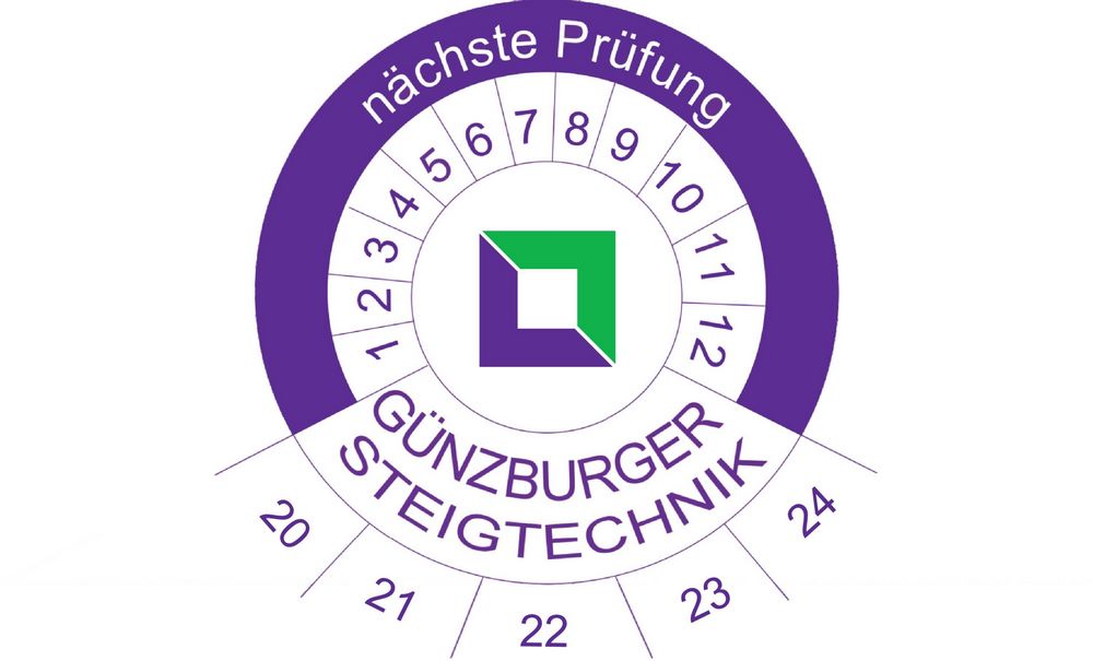 Produktbild Günzburger Prüfplakette 40 x 40 mm 50 Stück