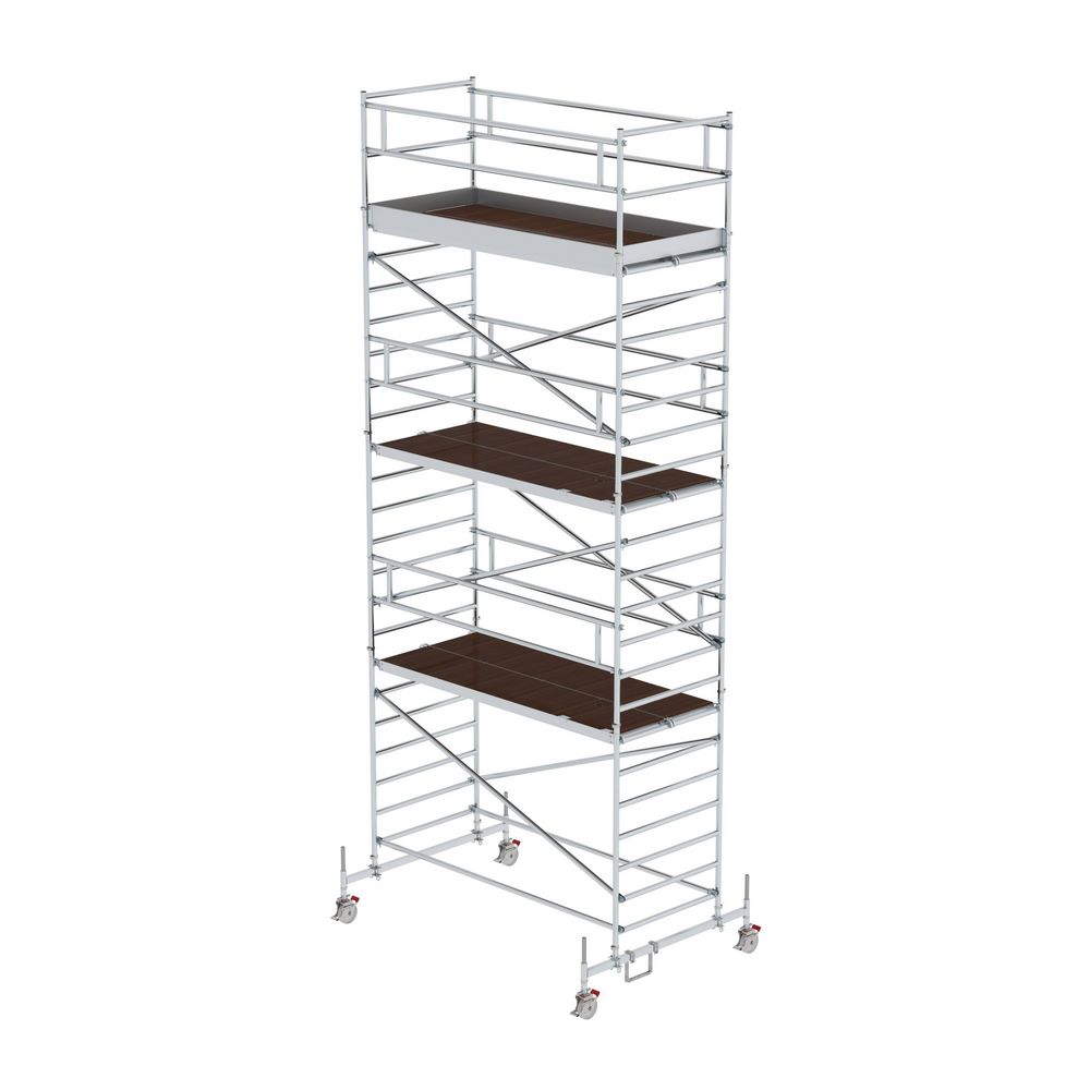 Produktbild Günzburger Rollgerüst 1,35 x 3,0 m mit Fahrbalken und Doppel-Plattform Plattformhöhe 6,45 m