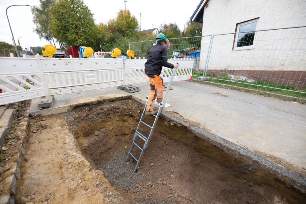 Produktbild Günzburger Stufen Baugrubenleiter mit 4 Stufen mit Handläufe bild 5