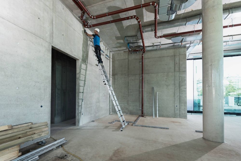 Produktbild Günzburger Stufen Schiebeleiter 2 teilig mit nivello-Traverse R13 2 x 7 bild 3