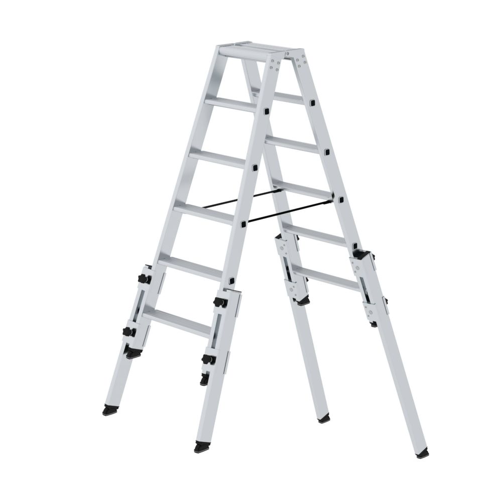 Produktbild Günzburger Stufen Stehleiter Aluminium treppengängig 2 x 6 Stufen