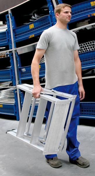 Produktbild Günzburger Stufen Stehpodest klappbar und beidseitig begehbar 2 x 3 Stufen bild 2