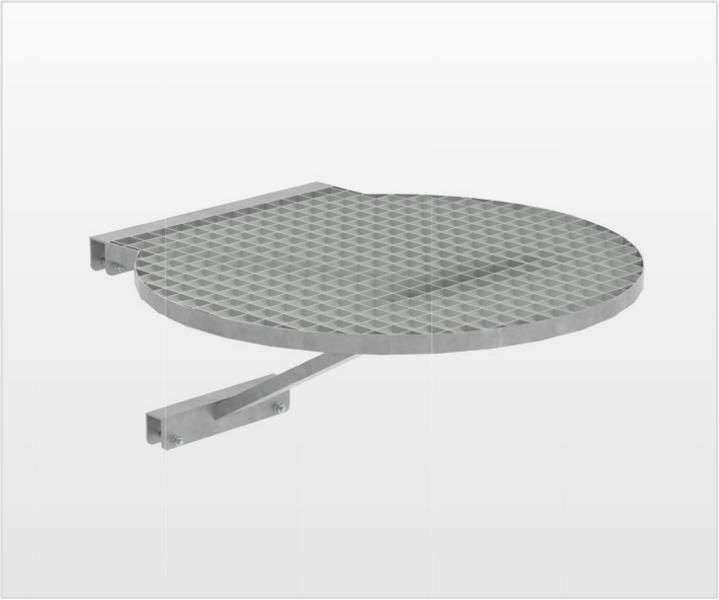 Produktbild Günzburger Umsteigeplattform zwischen Leiterzügen Durchmesser 700 mm Stahl verzinkt