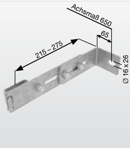 Produktbild Günzburger Verstellbare Stahl verzinkt Wandhalter mit Klemmbügel