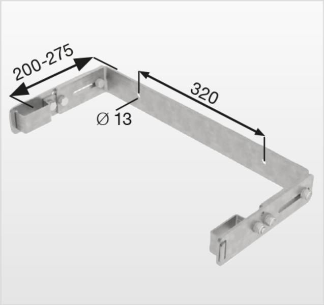 Produktbild Günzburger Verstellbarer Wandhalter 200 bis 275 für Steigleitern