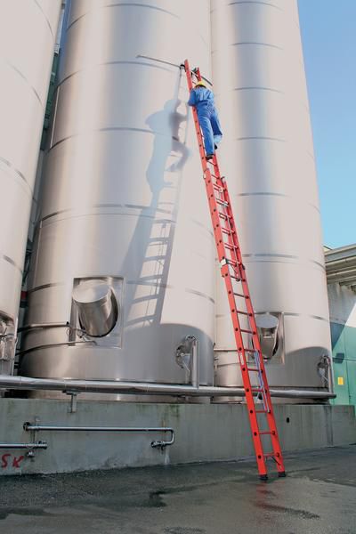 Produktbild Günzburger Vollkunststoff Seilzugleiter 2 Teile 2 x 12 Sprossen