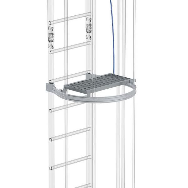 Produktbild Günzburger Zwischenplattform für Steigleitern klappbar Alu blank