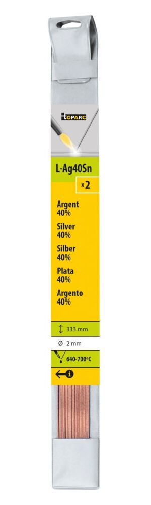 Produktbild Gys 2 silberne Lötstäbe 2,0 Länge 333 mm