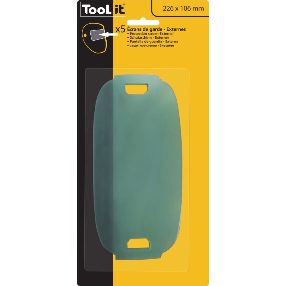 Produktbild Gys Außenscheiben 226 x 106 mm für Schweißhelm Promax 9-13 Pack mit 5 Stück