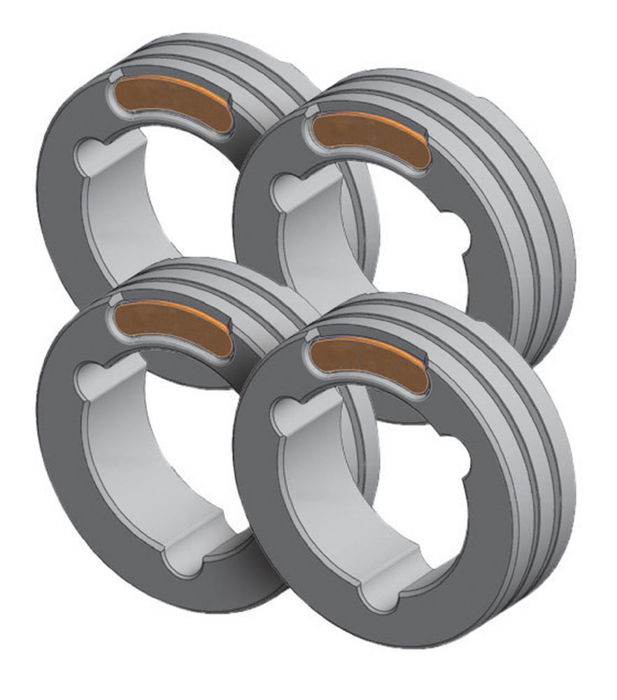 Produktbild Gys 4 Drahtführungsrollen TWIN Typ F Durchmesser 1,2/1,6 mm Fülldraht Stahl