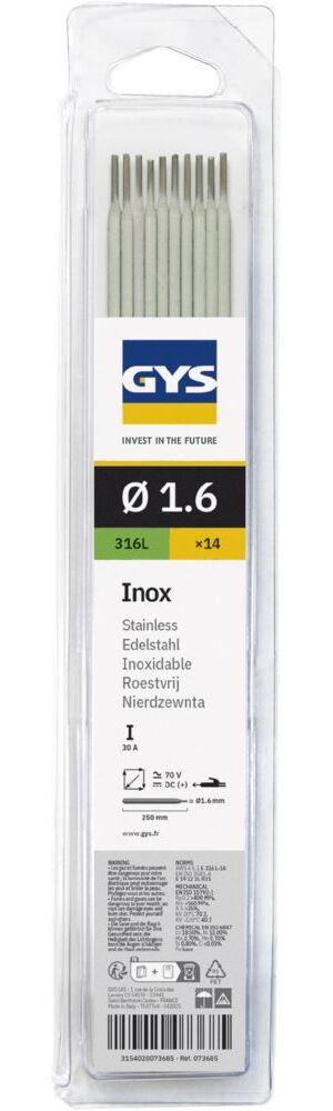 Produktbild Gys 14 Elektroden 316L Edelstahl 1,6 mm
