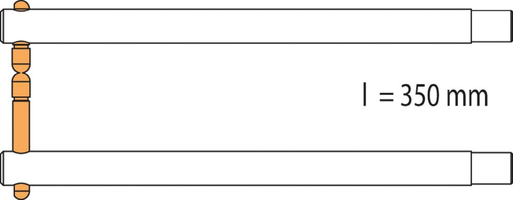 Produktbild Gys Elektrodenarm PX4 x 2 LG 350mm asymetrisch für PORTASPOT 230