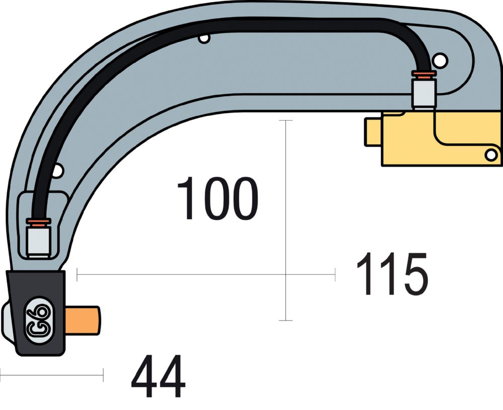 Produktbild Gys Elektrodenbügel G6 - 8 bar/550 daN LG 180 mm isoliert
