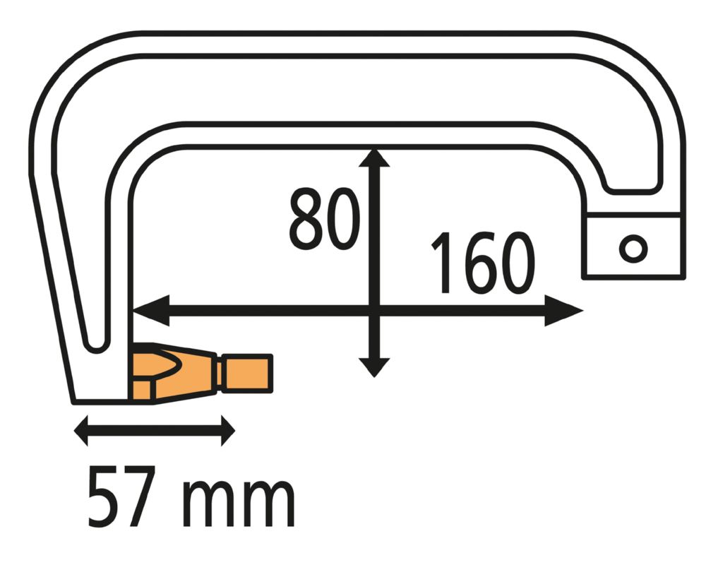 Produktbild Gys Elektrodenbügel RC1 - 8 bar/300 daN LG 160x80 mm mit 1 Kappe