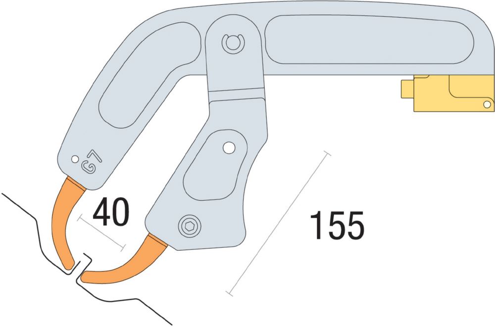 Produktbild Gys Elektrodenbügel G7 - 4 bar/150 daN LG 155 mm nicht isoliert