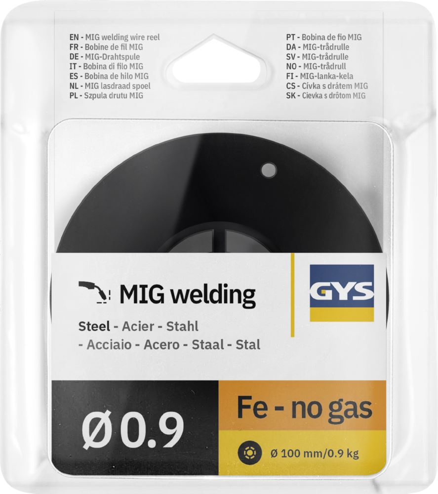 Produktbild Gys Fülldrahtspule Stahl 100 mm Durchmesser 0,9 mm ohne Gas