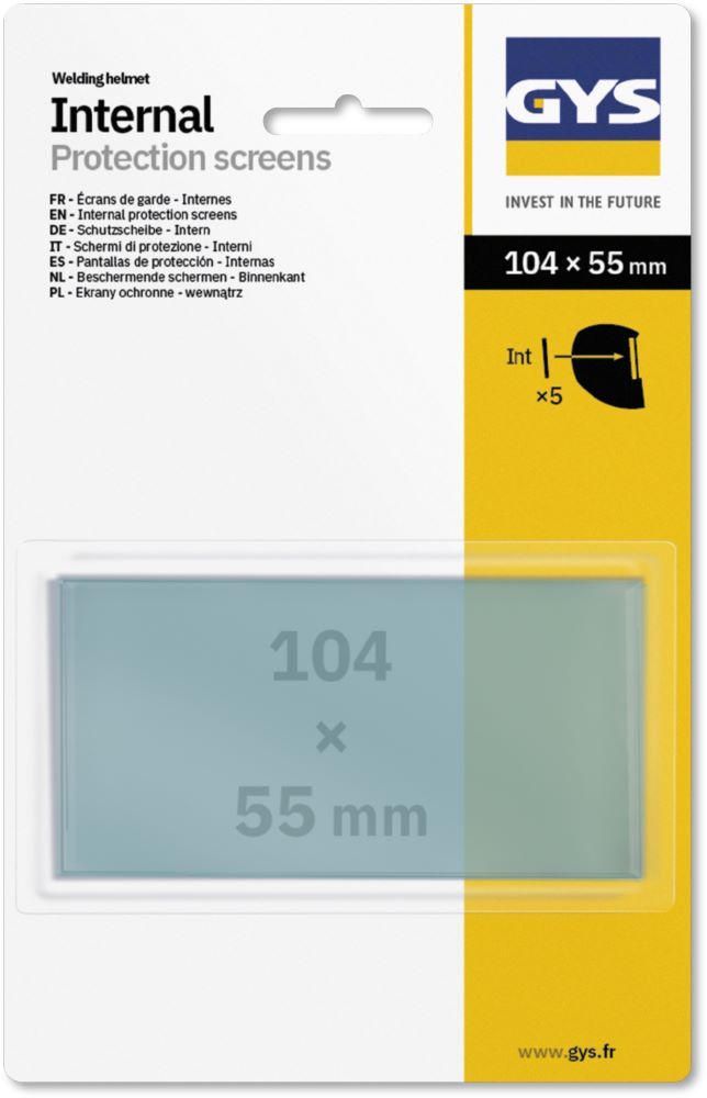 Produktbild Gys 5 Innenscheiben (104x55 mm) MASTER 11 / EXPERT 11 / PROMAX