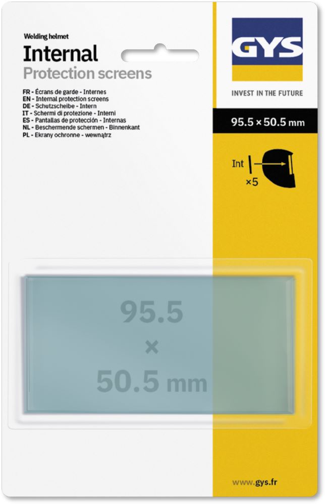 Produktbild Gys 5 Innenscheiben (95,5x50,5 mm) TECHNO 9-13