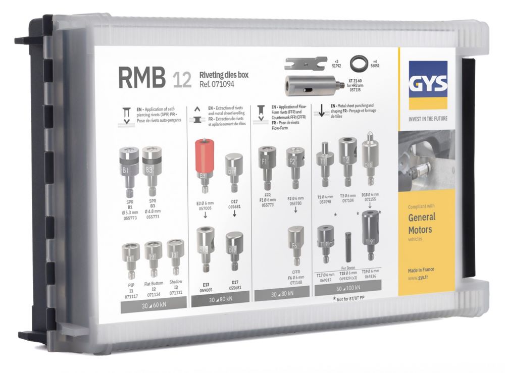 Produktbild Gys KIT Matrizen RMB 12 Jaguar/Land Rover Gruppe für 10T Nietzange