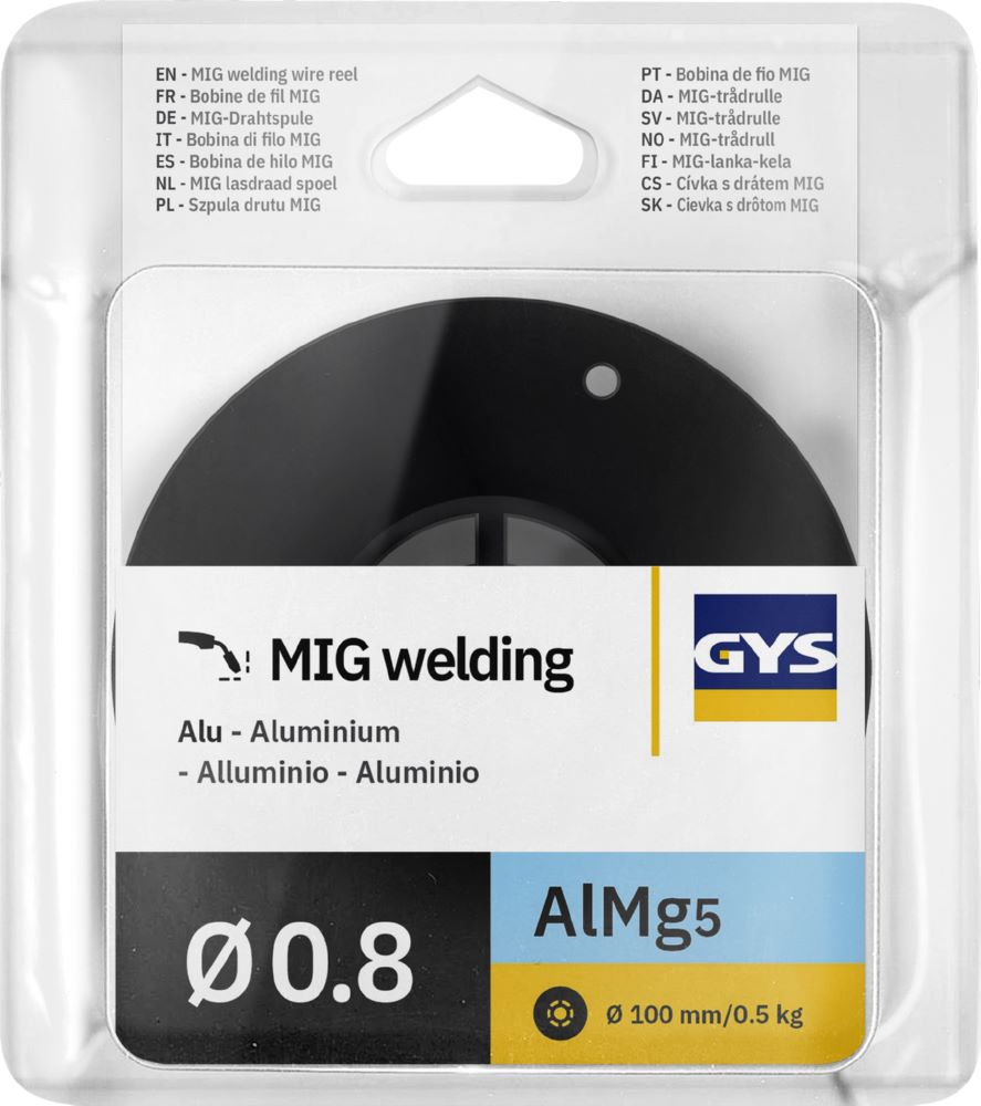 Produktbild Gys Massivdrahtspule Alu 100 mm Durchmesser 0,8 mm 0,5 kg AIMg5