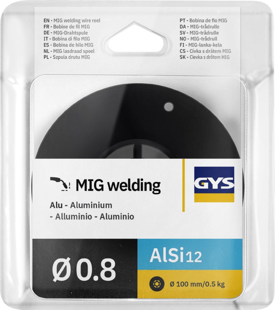 Produktbild Gys Massivdrahtspule Alu 100 mm Durchmesser 0,8 mm 0,5 kg AISi12