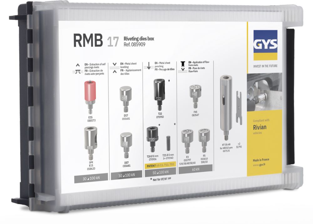 Produktbild Gys RMB 17 Stanzwerkzeugsatz (Rivian) 10T Nietzange