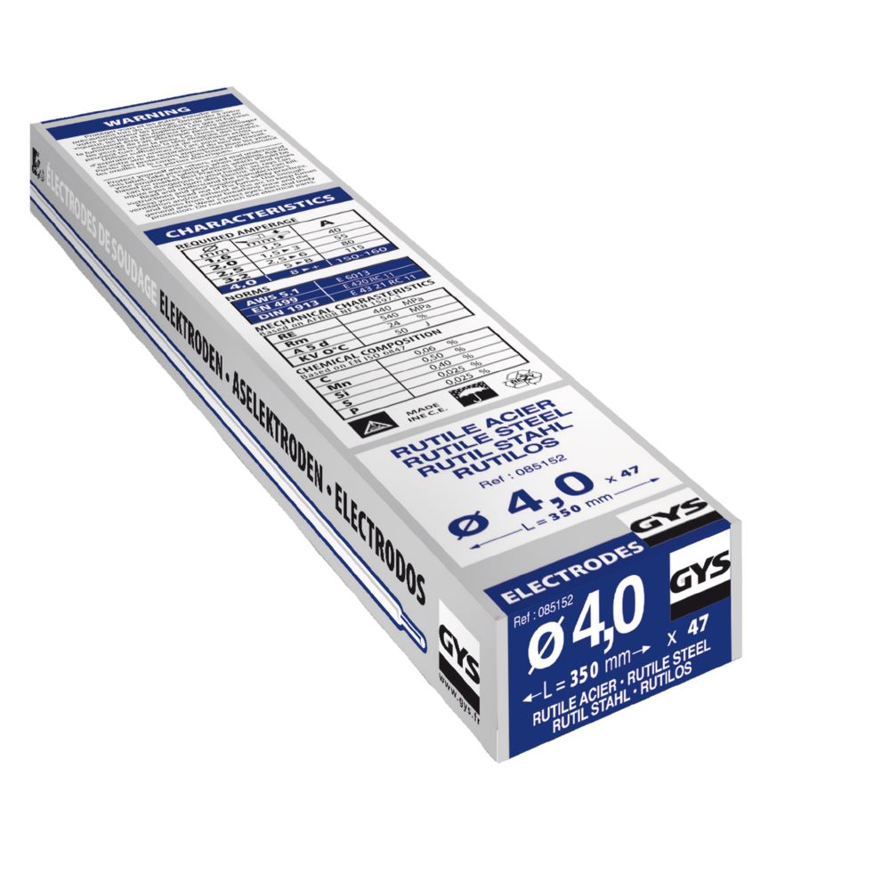 Produktbild Gys Rutilelektode E6013 Stahl 4,0 x 350 mm Pack mit 47 Stück