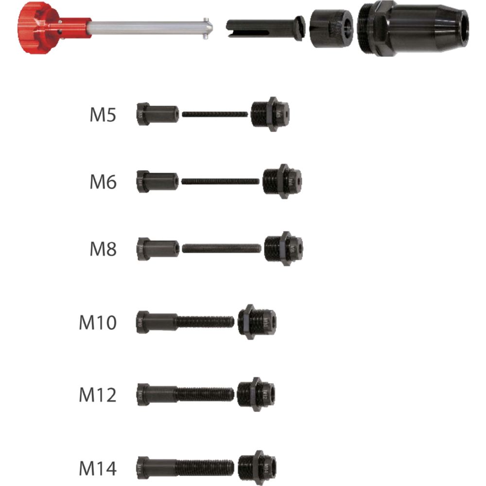 Produktbild Gys Set aus 6 Zugadaptern mit Gewinde M5 - M14