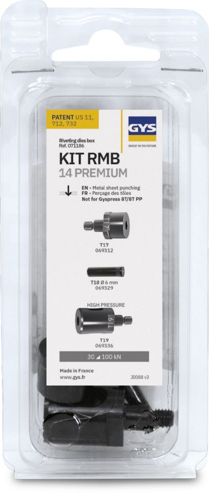 Produktbild Gys SET Matrizen RMB 14 PREMIUM 6.0mm Stanzwerkzeugsatz für 10T/10T.PP