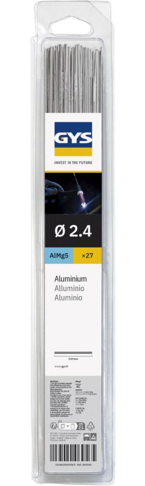 Produktbild Gys 27 WIG-Schweißstäbe Alu AlMg5 Durchmesser 2,4mm 330mm