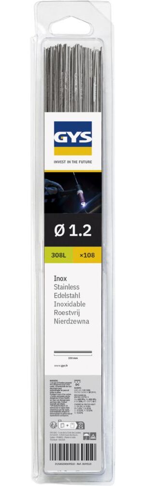 Produktbild Gys 108 WIG-Schweißstäbe Edelstahl 308L Durchmesser 1,2mm 330mm