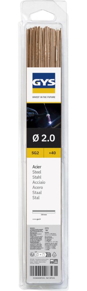 Produktbild Gys 40 WIG-Schweißstäbe Stahl Durchmesser 2,0 mm 330 mm