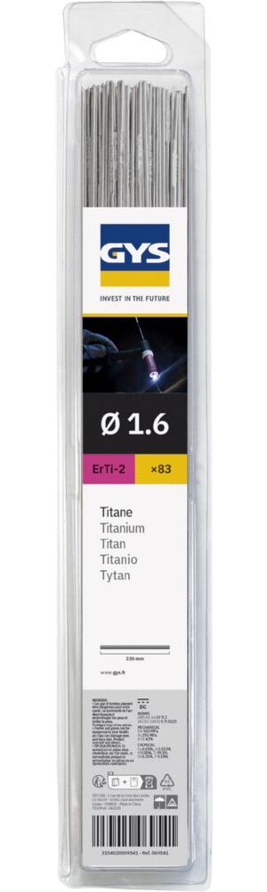 Produktbild Gys 83 WIG-Schweißstäbe Titan T40 ERTi-2 Durchmesser1,6mm 330mm