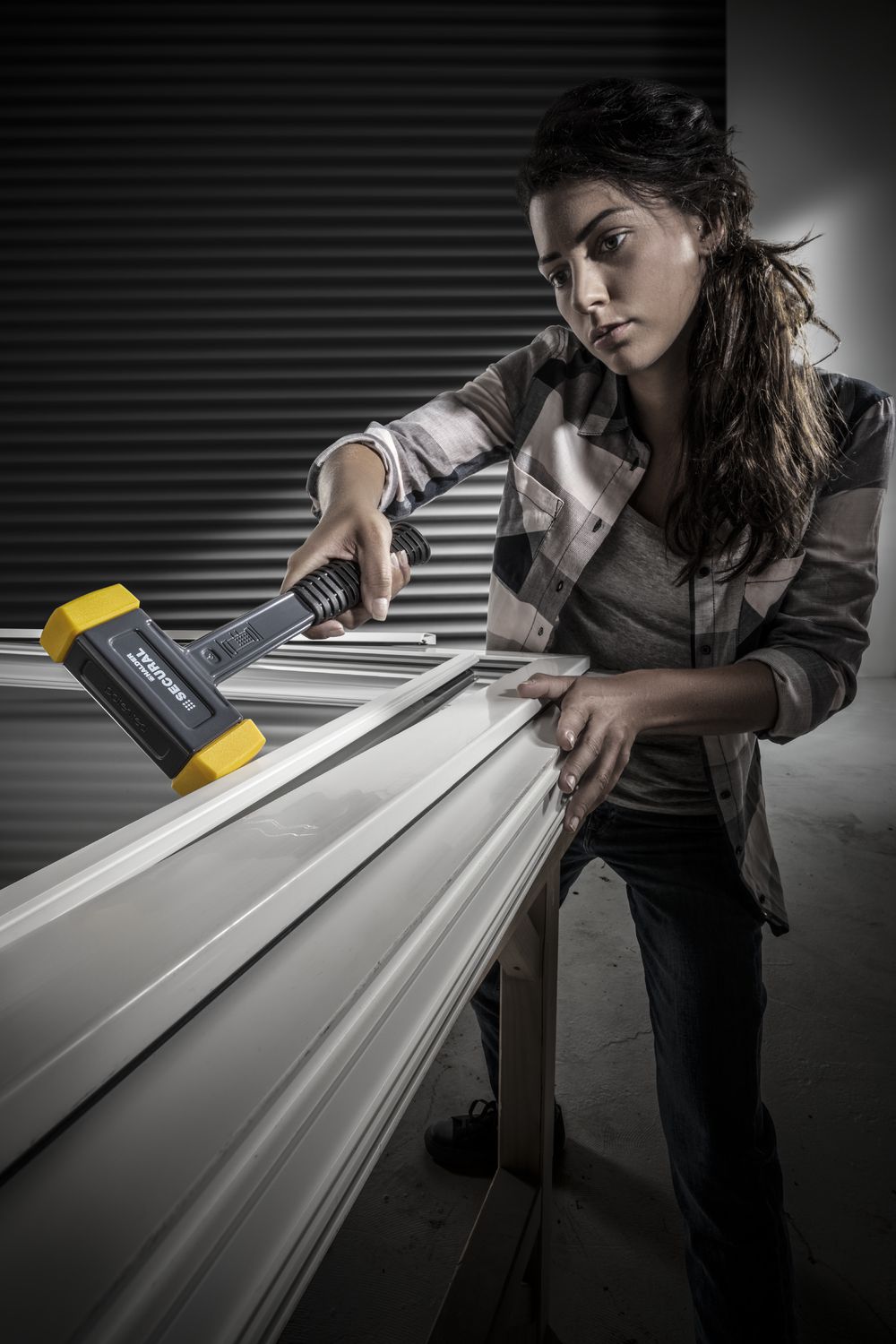 Produktbild SECURAL-Schonhammer, Kopf und Stiel bruchsicher aus einem Stück Stahl, Schlageinsätze rechteckig | L=35 mm / B=45 mm | 3380.045 bild 4