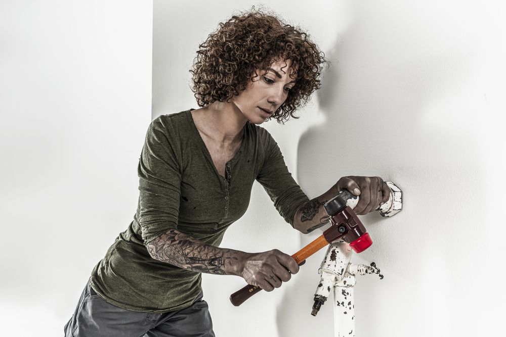 Produktbild SIMPLEX-Schonhammer, Gummikomposition / Plastik; mit Tempergussgehäuse und hochwertigem Holzstiel | D=40 mm | 3026.040 bild 5