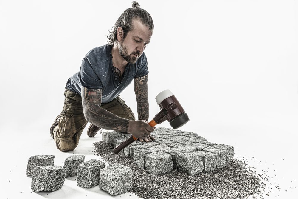 Produktbild SIMPLEX-Schonhammer, Gummikomposition / Superplastik; mit Tempergussgehäuse und hochwertigem Holzstiel | D=50 mm | 3027.050 bild 5