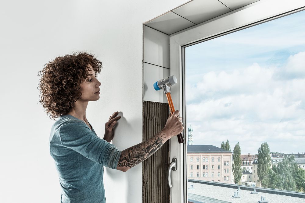 Produktbild SIMPLEX-Schonhammer, TPE-soft / TPE-mid; mit Aluminiumgehäuse und hochwertigem Holzstiel | D=40 mm | 3113.040 bild 3