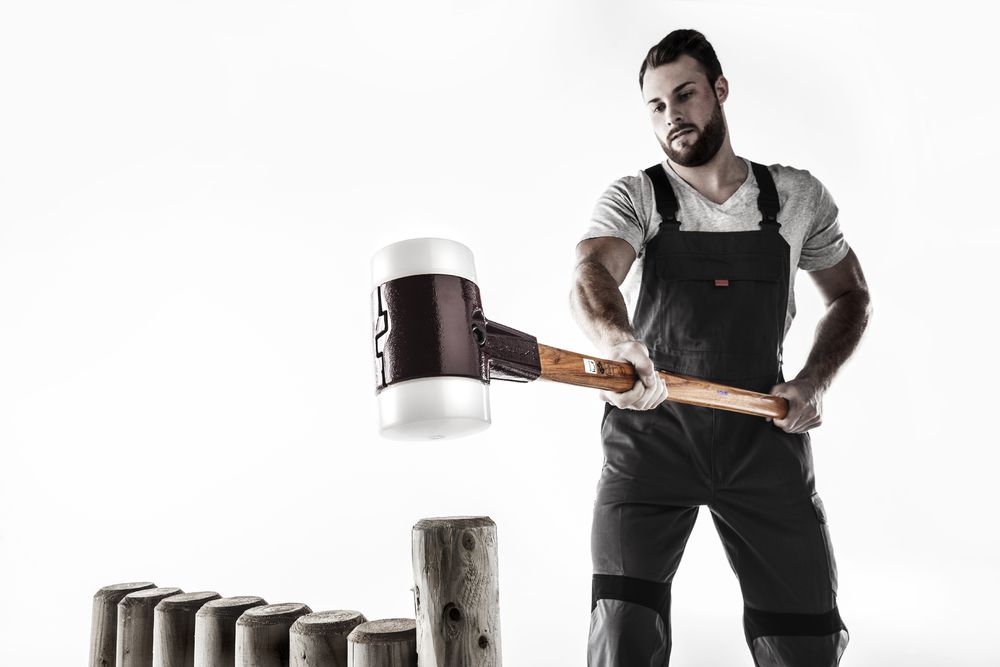 Produktbild SIMPLEX-Vorschlaghammer, Superplastik; mit Tempergussgehäuse und Hickorystiel | D=125 mm | 3007.125 bild 2