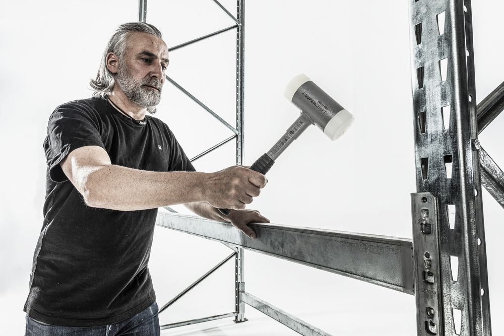 Produktbild SUPERCRAFT-Schonhammer, mit bruchsicherem Stahlrohrstiel und ergonomisch geformtem, rutschsicherem Griff | D=30 mm | 3377.030 bild 6