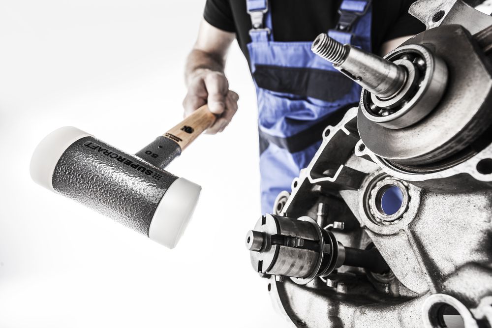 Produktbild SUPERCRAFT-Schonhammer, mit schwingungsdämpfendem, ergonomisch geformtem und lackiertem Hickorystiel | D=25 mm | 3366.025 bild 4